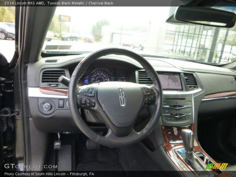 Tuxedo Black Metallic / Charcoal Black 2014 Lincoln MKS AWD