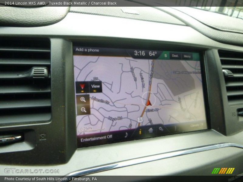 Tuxedo Black Metallic / Charcoal Black 2014 Lincoln MKS AWD