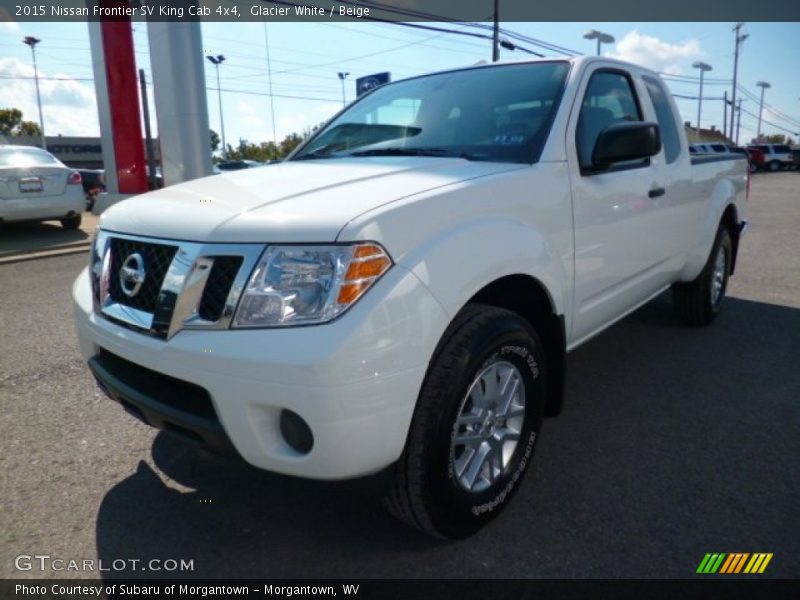 Glacier White / Beige 2015 Nissan Frontier SV King Cab 4x4