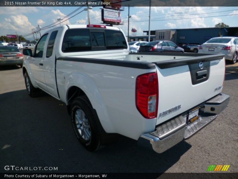 Glacier White / Beige 2015 Nissan Frontier SV King Cab 4x4
