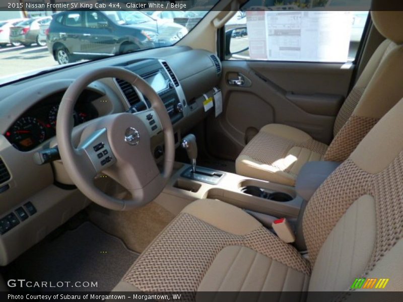 Glacier White / Beige 2015 Nissan Frontier SV King Cab 4x4