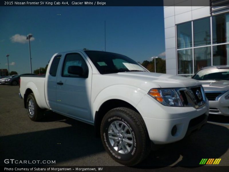Glacier White / Beige 2015 Nissan Frontier SV King Cab 4x4