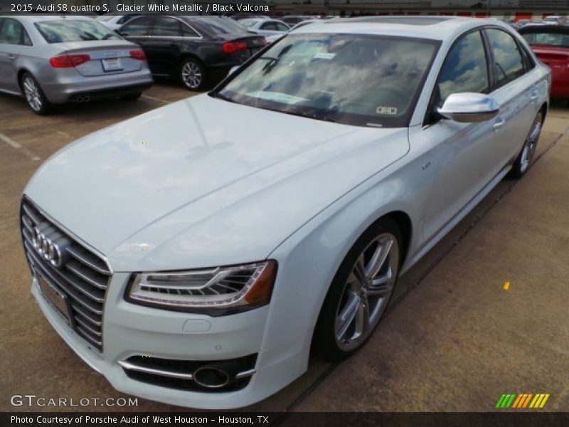 Glacier White Metallic / Black Valcona 2015 Audi S8 quattro S