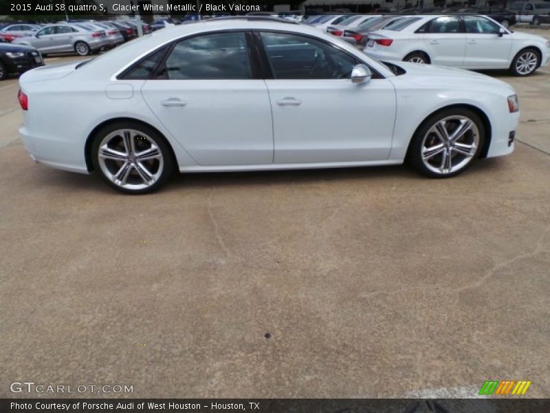 Glacier White Metallic / Black Valcona 2015 Audi S8 quattro S