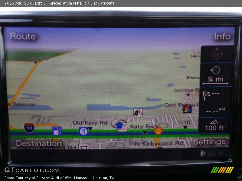 Navigation of 2015 S8 quattro S
