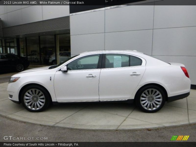 White Platinum / Charcoal Black 2013 Lincoln MKS AWD