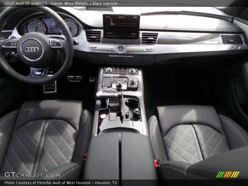 Glacier White Metallic / Black Valcona 2015 Audi S8 quattro S