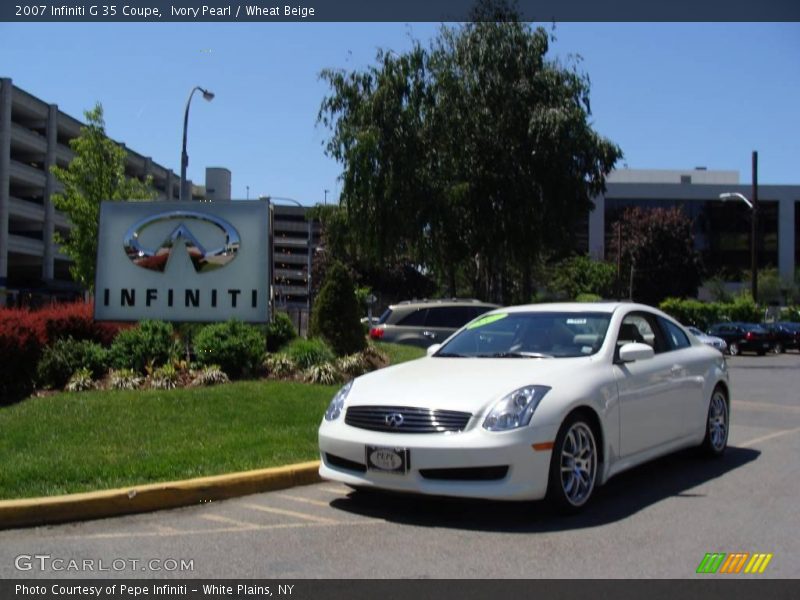Ivory Pearl / Wheat Beige 2007 Infiniti G 35 Coupe
