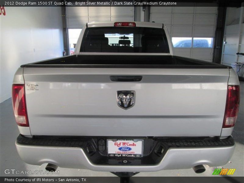 Bright Silver Metallic / Dark Slate Gray/Medium Graystone 2012 Dodge Ram 1500 ST Quad Cab