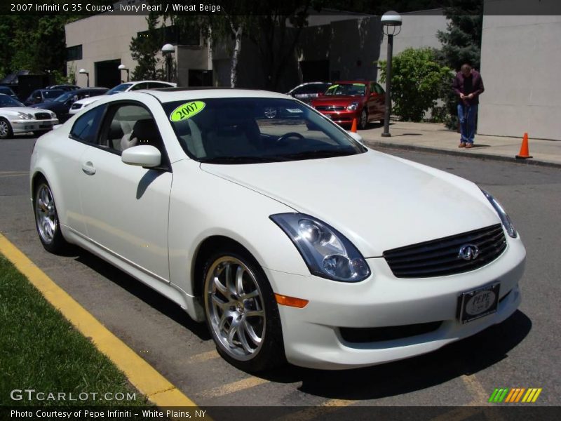 Ivory Pearl / Wheat Beige 2007 Infiniti G 35 Coupe
