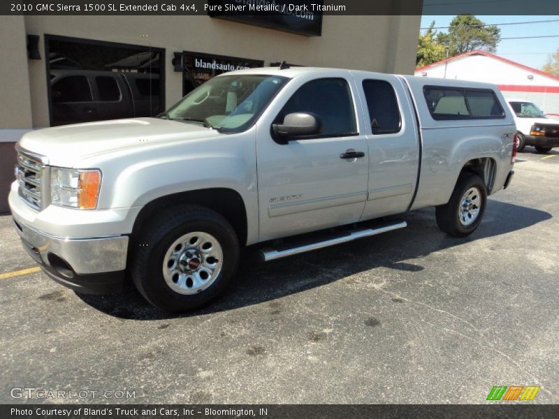 Pure Silver Metallic / Dark Titanium 2010 GMC Sierra 1500 SL Extended Cab 4x4
