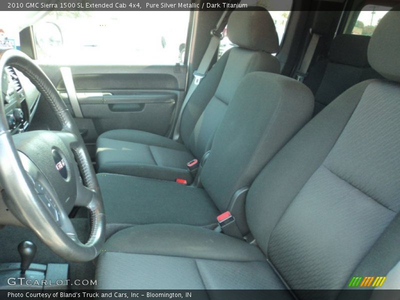 Pure Silver Metallic / Dark Titanium 2010 GMC Sierra 1500 SL Extended Cab 4x4