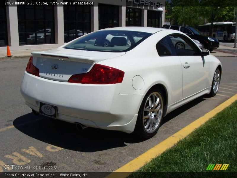 Ivory Pearl / Wheat Beige 2007 Infiniti G 35 Coupe