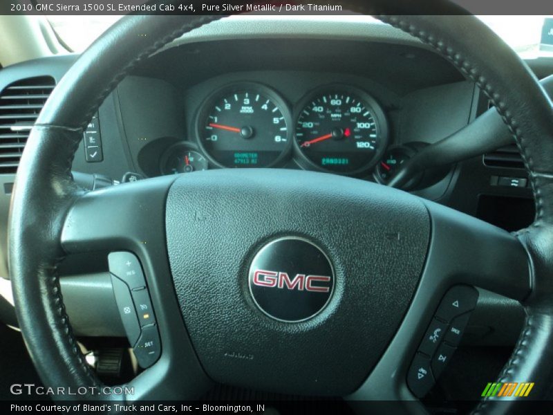 Pure Silver Metallic / Dark Titanium 2010 GMC Sierra 1500 SL Extended Cab 4x4