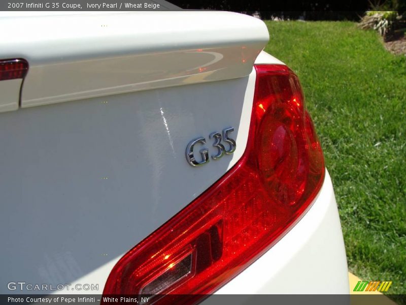 Ivory Pearl / Wheat Beige 2007 Infiniti G 35 Coupe