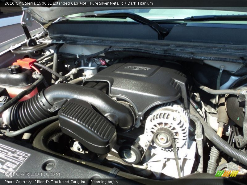 Pure Silver Metallic / Dark Titanium 2010 GMC Sierra 1500 SL Extended Cab 4x4