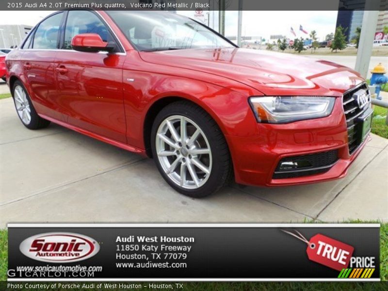Volcano Red Metallic / Black 2015 Audi A4 2.0T Premium Plus quattro
