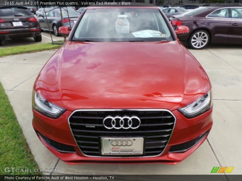 Volcano Red Metallic / Black 2015 Audi A4 2.0T Premium Plus quattro