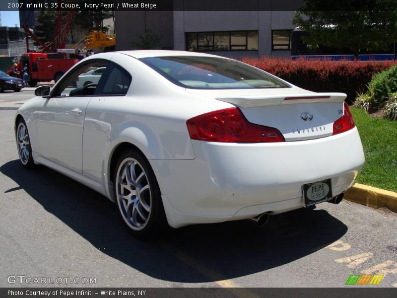 Ivory Pearl / Wheat Beige 2007 Infiniti G 35 Coupe
