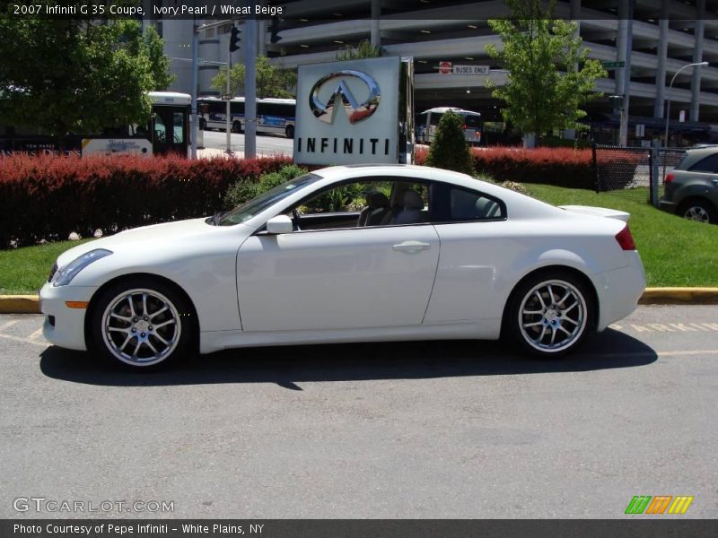 Ivory Pearl / Wheat Beige 2007 Infiniti G 35 Coupe