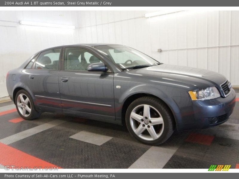 Steel Grey Metallic / Grey 2004 Audi A4 1.8T quattro Sedan