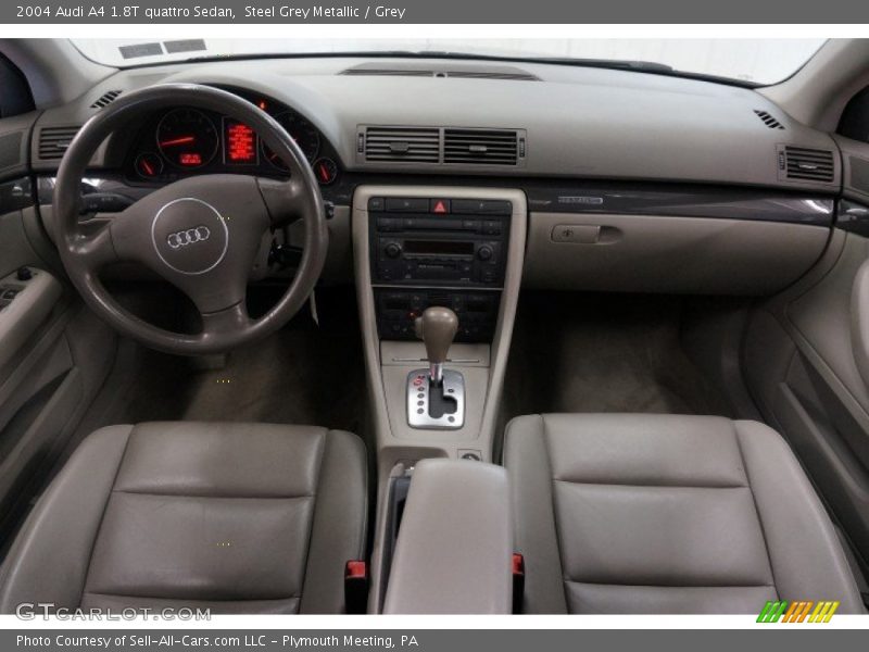 Steel Grey Metallic / Grey 2004 Audi A4 1.8T quattro Sedan