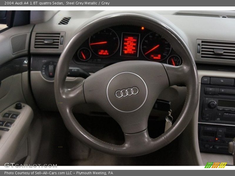 Steel Grey Metallic / Grey 2004 Audi A4 1.8T quattro Sedan