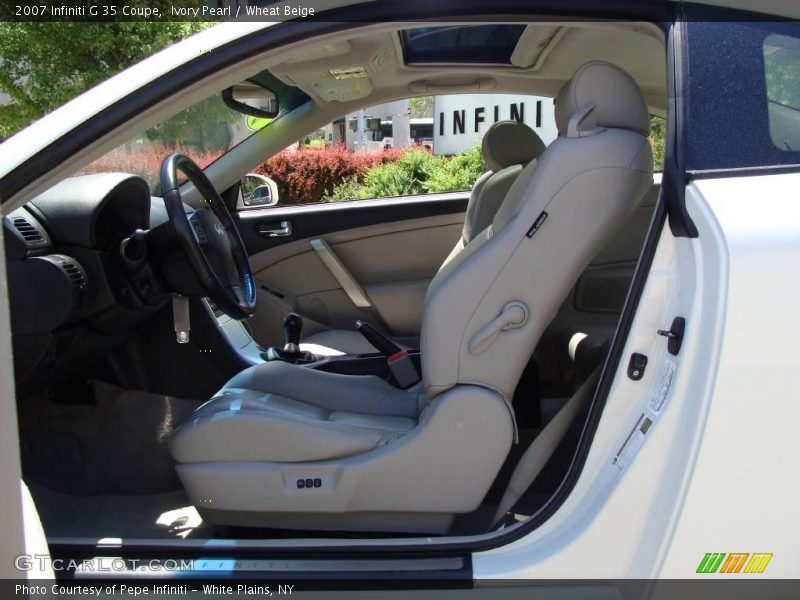 Ivory Pearl / Wheat Beige 2007 Infiniti G 35 Coupe