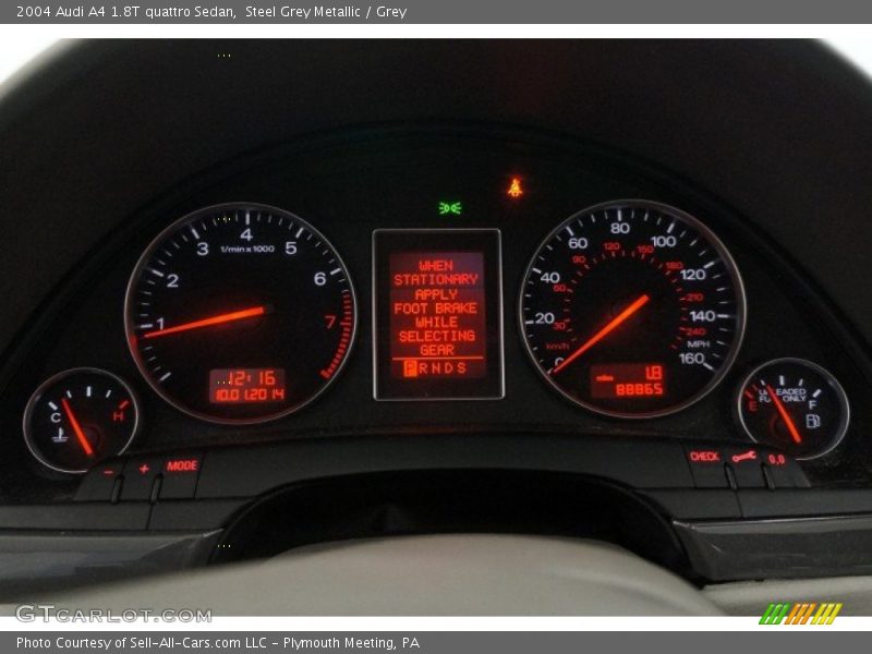 Steel Grey Metallic / Grey 2004 Audi A4 1.8T quattro Sedan