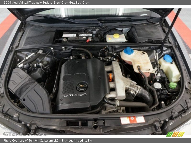 Steel Grey Metallic / Grey 2004 Audi A4 1.8T quattro Sedan