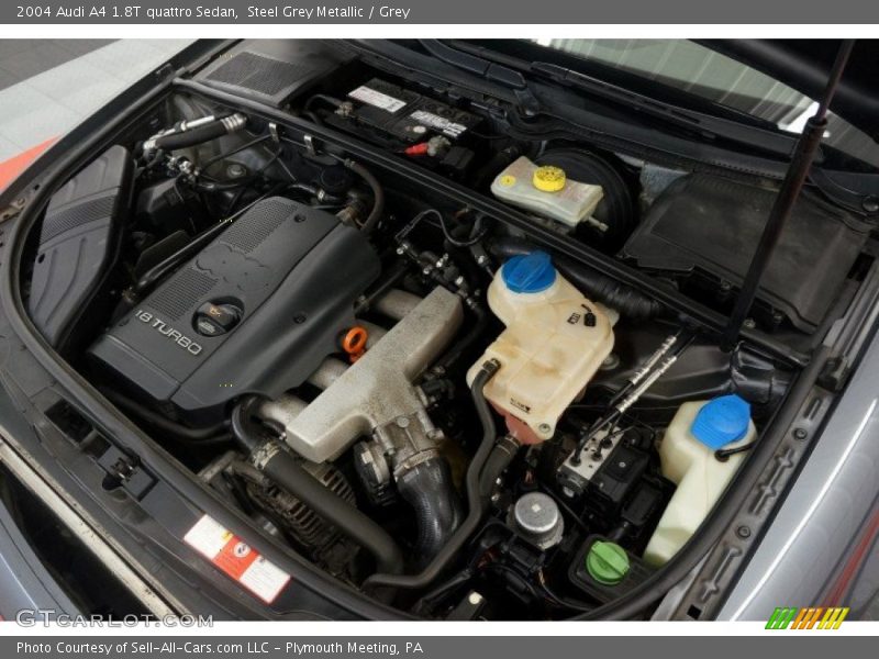 Steel Grey Metallic / Grey 2004 Audi A4 1.8T quattro Sedan