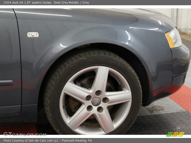 Steel Grey Metallic / Grey 2004 Audi A4 1.8T quattro Sedan