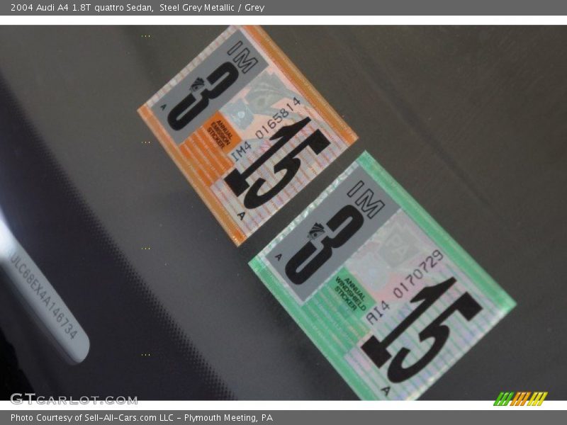 Steel Grey Metallic / Grey 2004 Audi A4 1.8T quattro Sedan