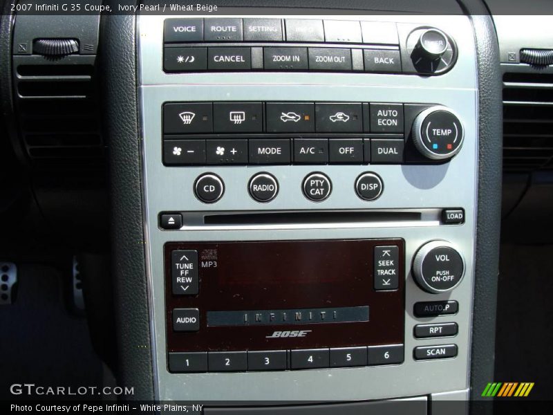 Ivory Pearl / Wheat Beige 2007 Infiniti G 35 Coupe