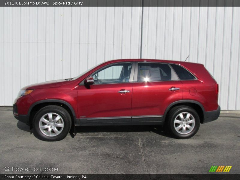 Spicy Red / Gray 2011 Kia Sorento LX AWD