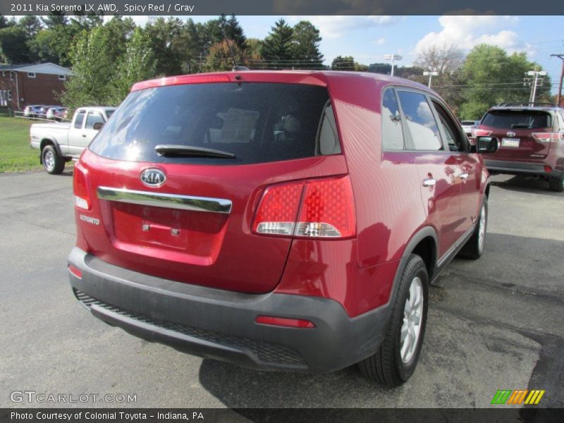Spicy Red / Gray 2011 Kia Sorento LX AWD