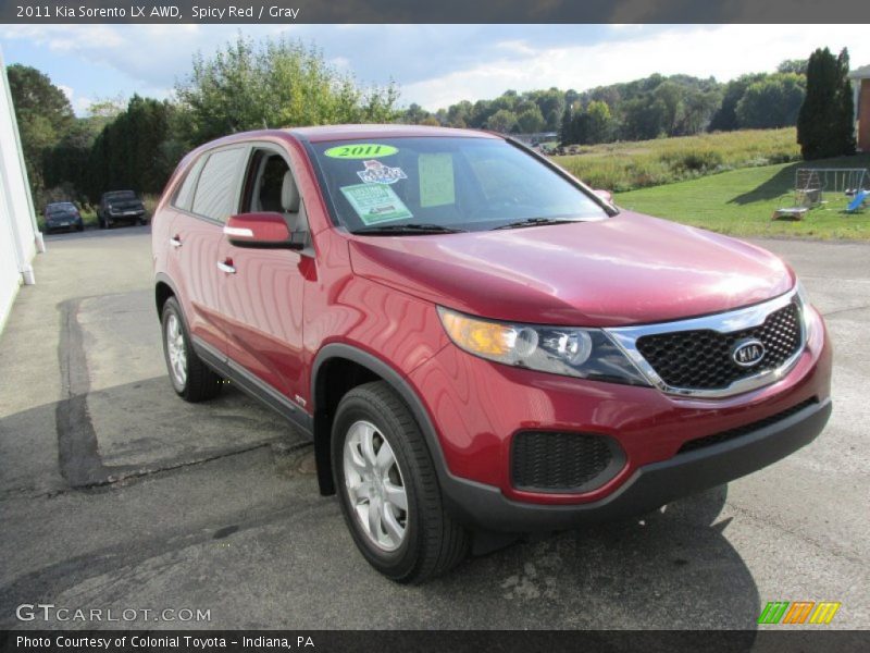 Spicy Red / Gray 2011 Kia Sorento LX AWD