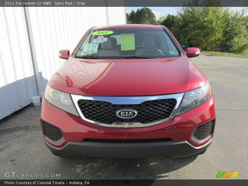 Spicy Red / Gray 2011 Kia Sorento LX AWD