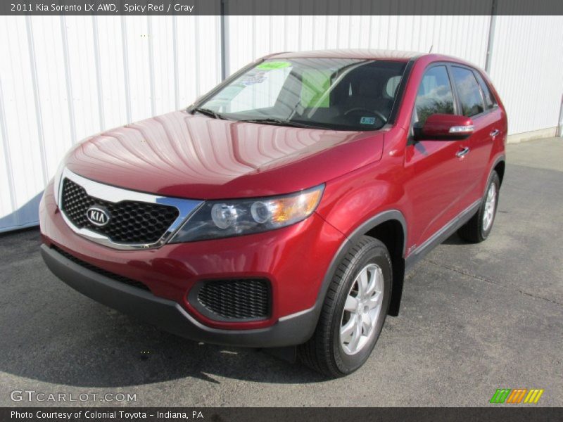 Spicy Red / Gray 2011 Kia Sorento LX AWD