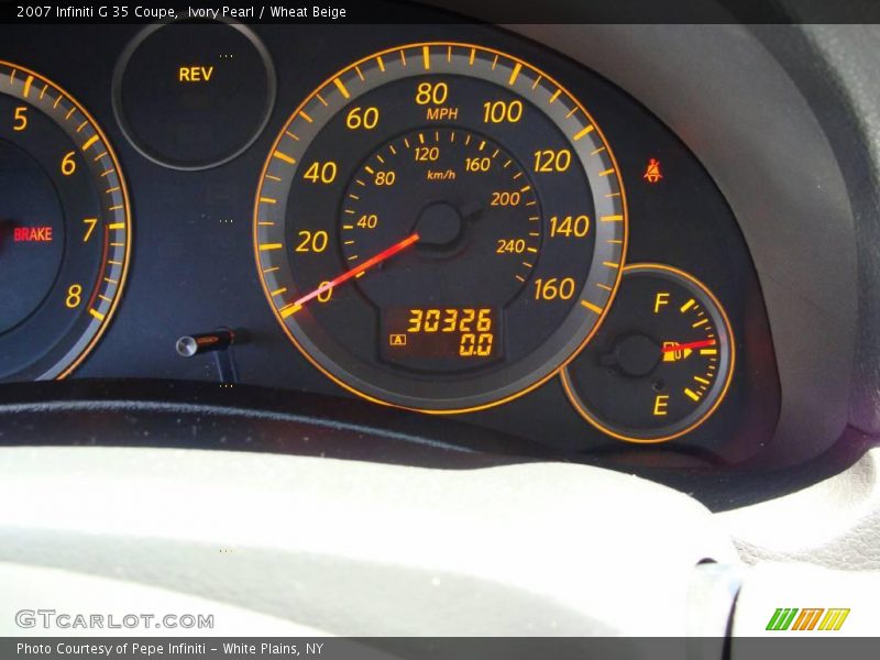 Ivory Pearl / Wheat Beige 2007 Infiniti G 35 Coupe