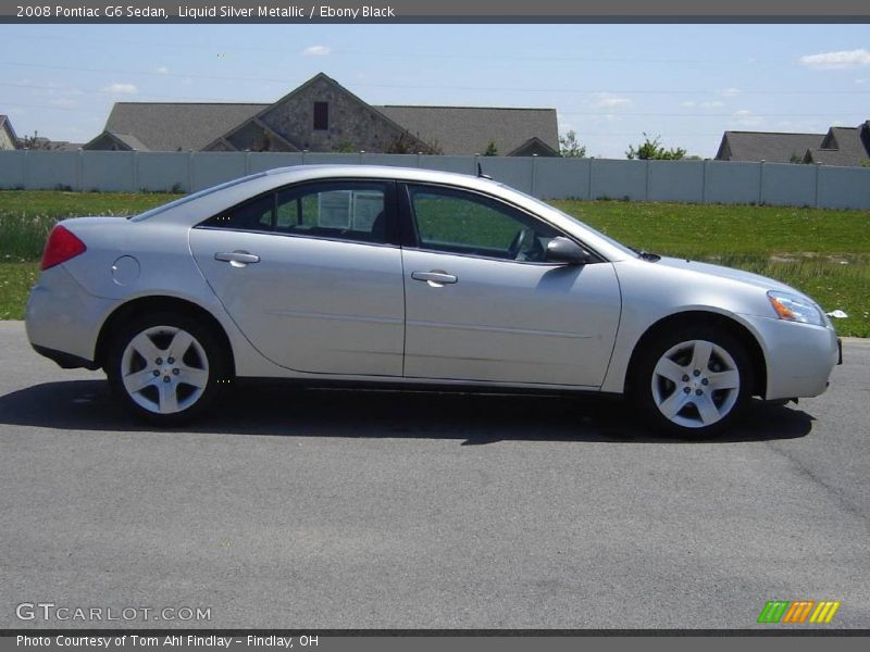 Liquid Silver Metallic / Ebony Black 2008 Pontiac G6 Sedan