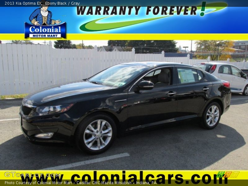 Ebony Black / Gray 2013 Kia Optima EX