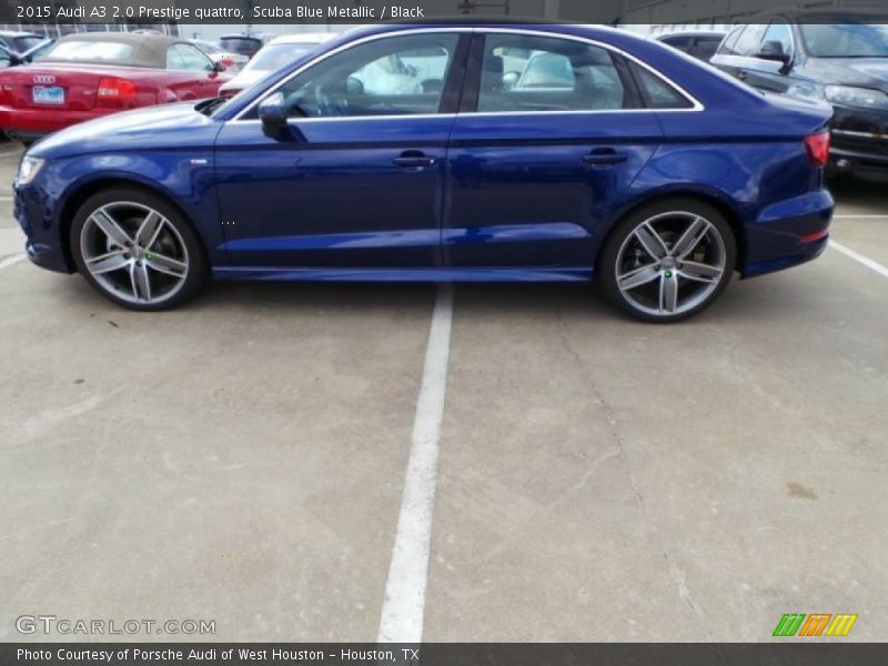 Scuba Blue Metallic / Black 2015 Audi A3 2.0 Prestige quattro