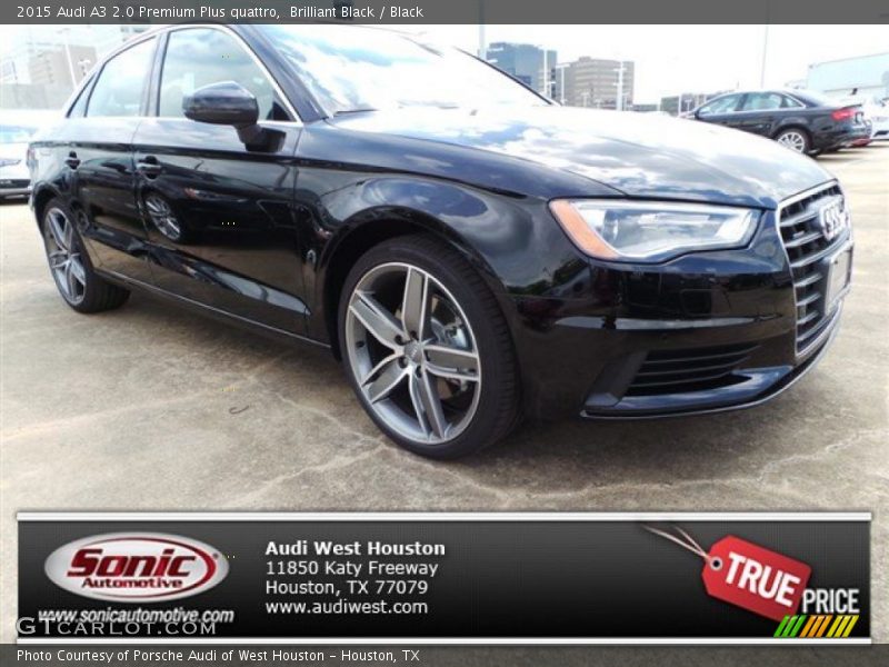 Brilliant Black / Black 2015 Audi A3 2.0 Premium Plus quattro