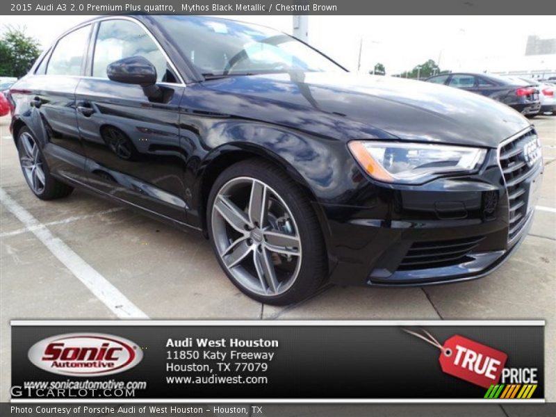 Mythos Black Metallic / Chestnut Brown 2015 Audi A3 2.0 Premium Plus quattro