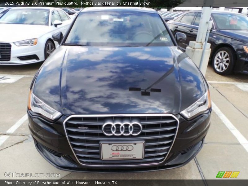 Mythos Black Metallic / Chestnut Brown 2015 Audi A3 2.0 Premium Plus quattro