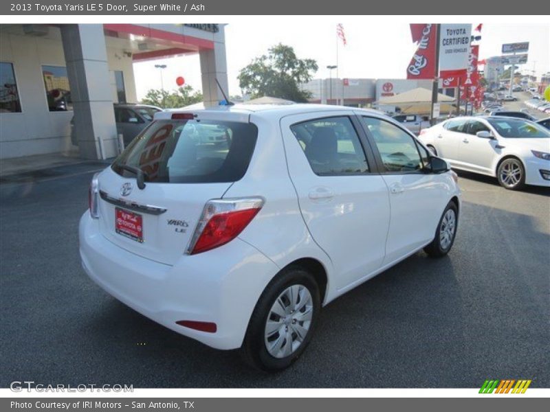 Super White / Ash 2013 Toyota Yaris LE 5 Door