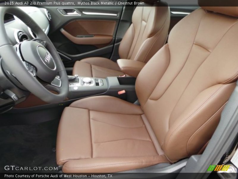 Mythos Black Metallic / Chestnut Brown 2015 Audi A3 2.0 Premium Plus quattro