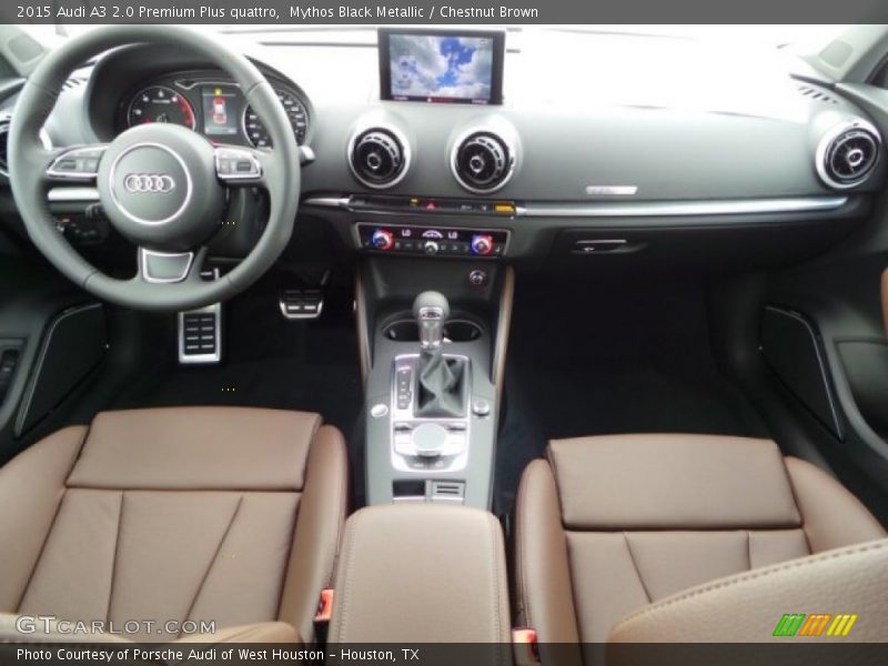 Mythos Black Metallic / Chestnut Brown 2015 Audi A3 2.0 Premium Plus quattro