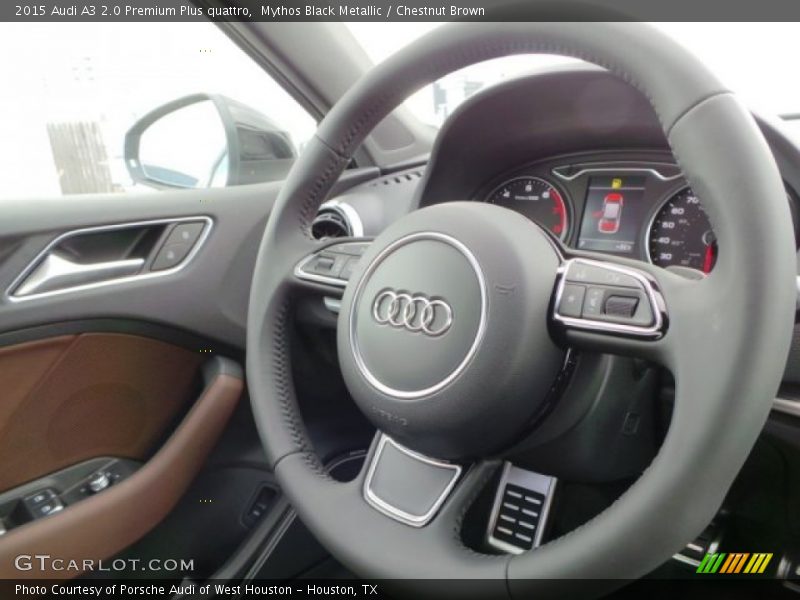 Mythos Black Metallic / Chestnut Brown 2015 Audi A3 2.0 Premium Plus quattro